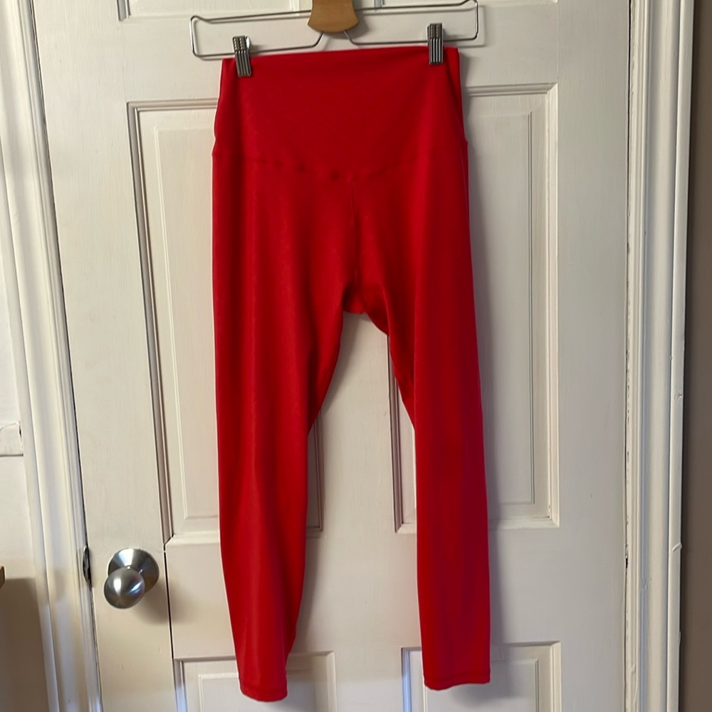SheFit Boss athletic workout leggings in red women’s size XL